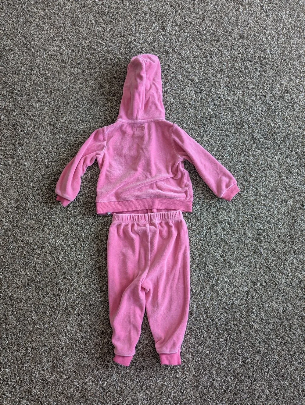 Vintage Ralph Lauren Baby Girls Velour Tracksuit  Size 12 Months Pink